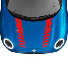 Kit d'autocollants vinyle à bandes de capot de course doubles pour MINI Cooper S_3