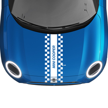 Hood Checkered Racing Central Stripe Rally Decal Graphics Sticker pour Mini Cooper S
 2