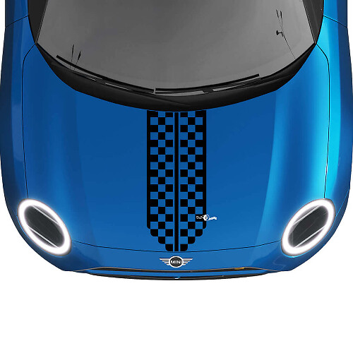 Mini Hood Racing Central Stripe Rally Decal Graphics Sticker for Mini Cooper
