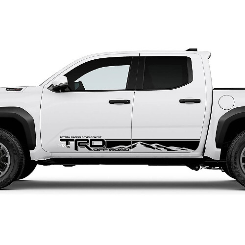 TRD OFF Road Mountains Side Rocker Panneer Stickers Stickers pour Toyota Tacoma Quatrième génération
