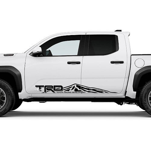 TRD OFF Road Mountains Side Rocker Panneer Stickers Stickers pour Toyota Tacoma Quatrième génération
