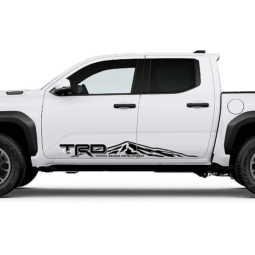 TRD OFF Road Mountains Side Rocker Panneer Stickers Stickers pour Toyota Tacoma Quatrième génération

