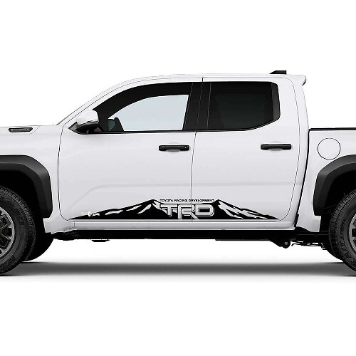 Décalcomanies Autocollants de Platines Latérales de Porte Montagnes TRD off Road 2 pour Toyota Tacoma 4e Génération