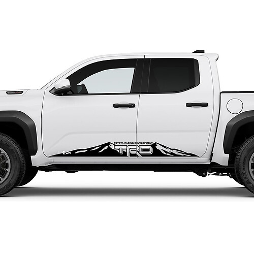 TRD OFF Road Mountains Side Rocker Panneer Stickers Stickers for Toyota Tacoma 4th Gen 2