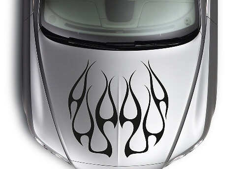 Grand Flame 2 Hot Rod Racing Graphics Tribal Car Truck Hood Vinyl Sticker Decal