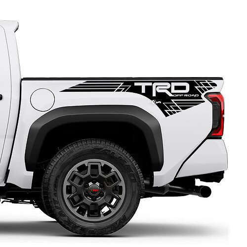 Autocollant en vinyle de style géométrique TRD Off Road pour les côtés de benne Toyota Tacoma