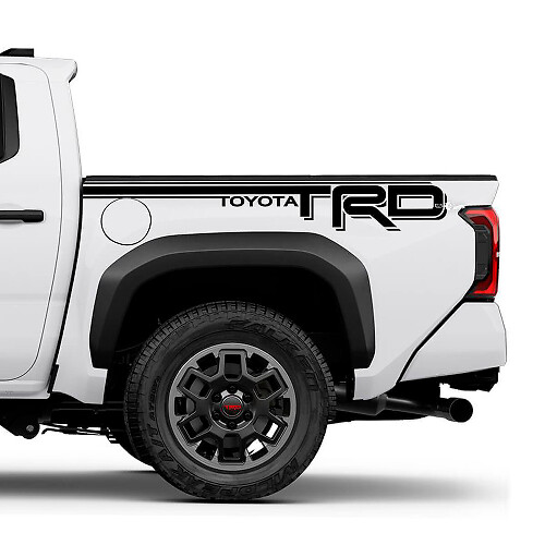 Lettrage TRD Off Road Bords de caisse Autocollants Bandes pour Toyota Tacoma 4e génération