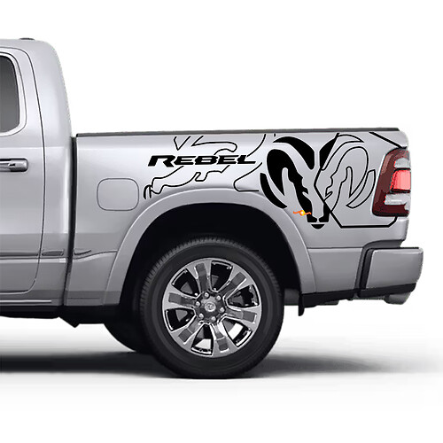 Stickers Rebel autocollants Sécale graphiques latérales pour Dodge Ram Rebel
