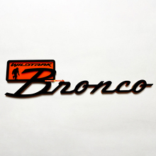 Brronco Wildtrak Fender Badges Tailgate Emblem 3D Badge Black vs Orange
 2