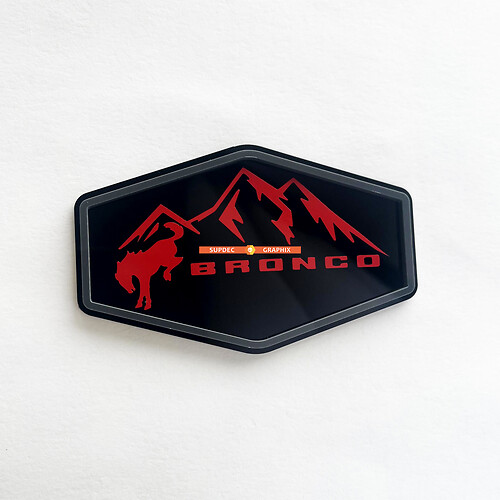 Badges de badges Fender de Bronco Mountains Edition Tailgate 3D
 1