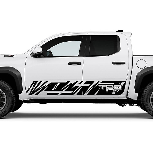 TRD OFF Road Mountains Side Rocker Panneer Stickers Stickers pour Toyota Tacoma Quatrième génération
