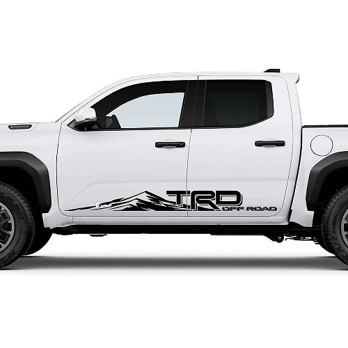 Autocollants Déco Bas de Caisse TRD Off Road Side Mountains 3 pour Toyota Tacoma