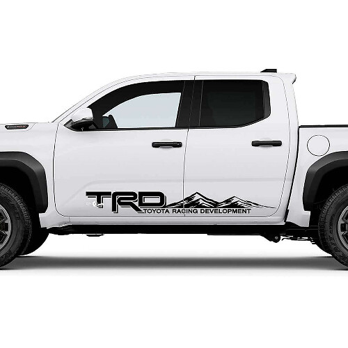 Lettrage TRD Off Road Mountains Autocollants de panneau latéral pour Toyota Tacoma
