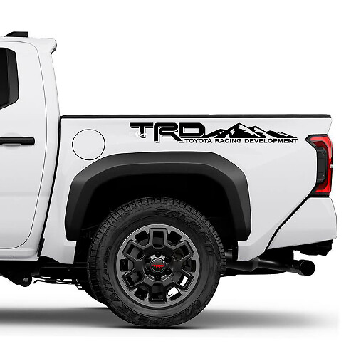 Décalcomanies autocollantes TRD Off Road Mountains pour les côtés de lit de camion Toyota Tacoma
 1