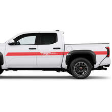 Portières TRD tout-terrain Rayures latérales de caisse Autocollants de course 2 pour Toyota Tacoma 4e génération 3