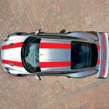 Stripes 911 GT3 RS Cup Hood Roof Wing Kit Sticker Sticker pour Porsche 911 GT3 RS Cup
 3