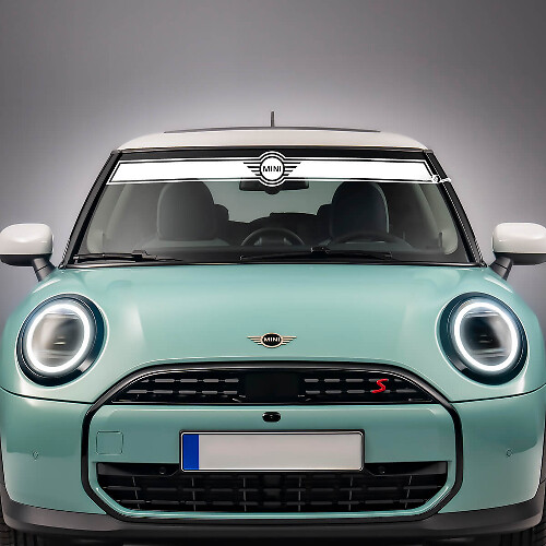 Éclat de décalage graphique en vinyle à rayures pour le pare-brise pour Mini Cooper S
