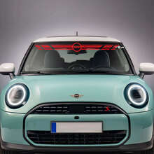 Autocollant Vinyle Rayé avec Logo Mini pour Pare-brise Mini Cooper S 2
