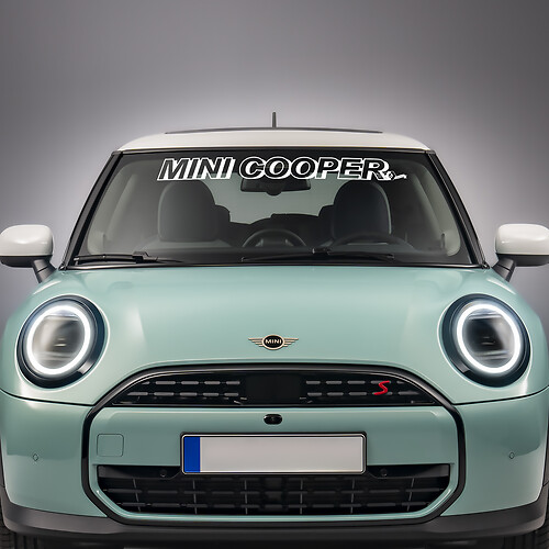 Écran à carreaux de pare-brise Sticker de décalcomanie graphique en vinyle pour Mini Cooper S
 1