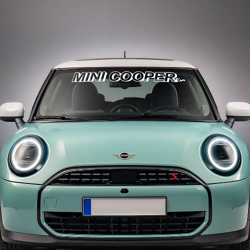Écran à carreaux de pare-brise Sticker de décalcomanie graphique en vinyle pour Mini Cooper S
