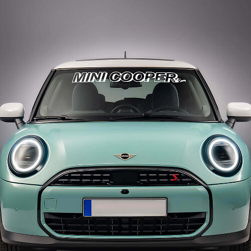 Écran à carreaux de pare-brise Sticker de décalcomanie graphique en vinyle pour Mini Cooper S

