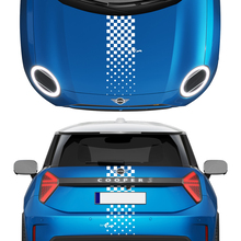 Hotte et bandes à carreaux arrière Mini Cooper Vinyl Graphics Decal Sticker for Mini Cooper
 2