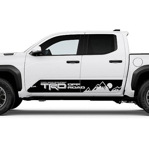 TRD OFF ROAD côté montagnes Sun Rocker Panneer Stickers Stickers for Toyota Tacoma
