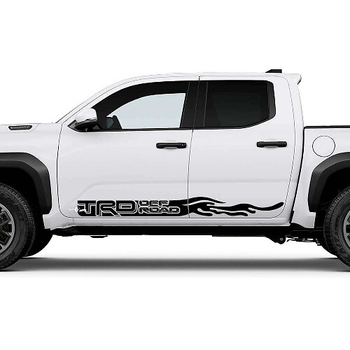 Autocollants Déco TRD Off Road pour Bas de Porte Latéral 2 pour Toyota Tacoma