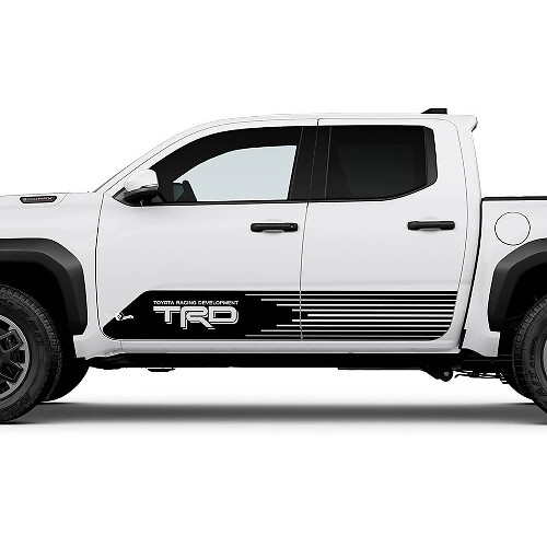 TRD OFF Side Racing Stripes Rocker Panneer Stickers Stickers for Toyota Tacoma
