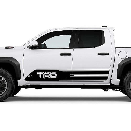 TRD OFF Side Racing Stripes Rocker Panneer Stickers Stickers for Toyota Tacoma
