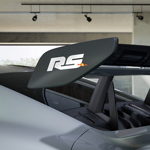 Autocollant de décalcomanie spoiler RS ​​pour Porsche GT3
