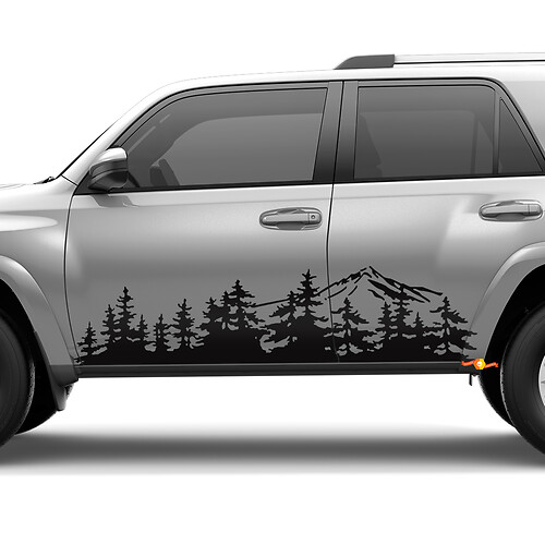 Montagnes Arbres Portes latérales Panneau autocollants pour Toyota 4Runner
