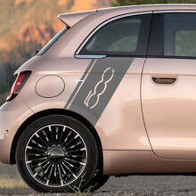 Stripe de frappe arrière arrière Sécale graphiques côté graphiques pour Fiat 500
 2
