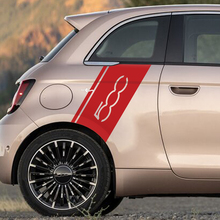Stripe de frappe arrière arrière Sécale graphiques côté graphiques pour Fiat 500
 3