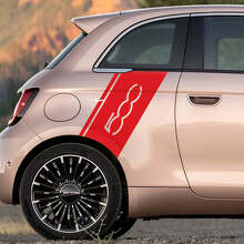 Stripe de frappe arrière arrière Sécale graphiques côté graphiques pour Fiat 500
 3