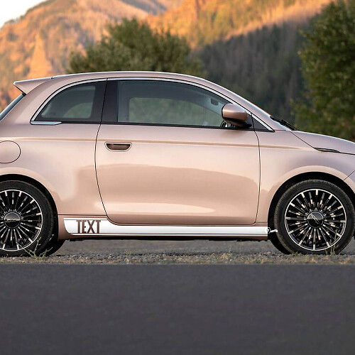 Autocollant bande latérale personnalisée Rocker Panel rayures graphiques latérales pour Fiat 500