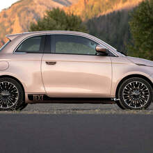 Texte personnalisé Autocollant de bande latérale 500 pour seuil de porte Fiat 500 2