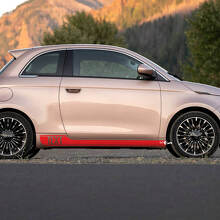 Autocollant bande latérale personnalisée Rocker Panel rayures graphiques latérales pour Fiat 500 3