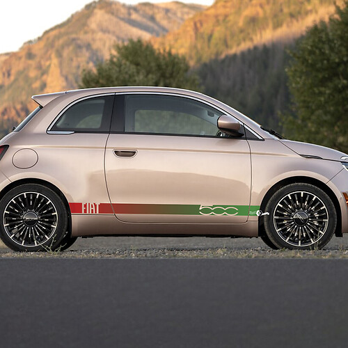Rocker Panneer Stripe Decal Side Graphics Stripes pour Fiat 500 3
