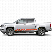 Bandes vinyles inclinées pour porte de course et bas de caisse pour Chevrolet Colorado 2e génération 2015-2022_4