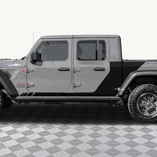 Kit de stickers vinyle décorés pour bandes latérales Jeep Gladiator