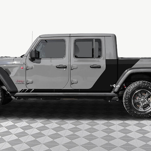 Portes latérales arrière autocollant en vinyle Ajustement Jeep Gladiator 2

