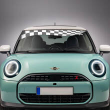 Éclat à carreaux de pare-brise Sticker de décalcomanie graphique en vinyle pour Mini Cooper S
 2