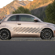 Strip à carreaux à carreaux de bascule Stripes graphiques latérales pour Fiat 500
 2