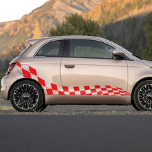 Portes à carreaux de décalage de décalage de décalcomanies graphiques pour Fiat 500 2
 3