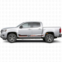 Bandes en vinyle damier pour portières de course et bas de caisse pour Chevrolet Colorado 2e génération 2015-2022_2