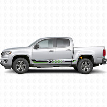 Bandes en vinyle damier pour portières de course et bas de caisse pour Chevrolet Colorado 2e génération 2015-2022_4