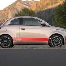 Panneau à carreaux à carreaux Portes de drapeau de décalcomanies Graphiques côté graphiques pour Fiat 500
 3
