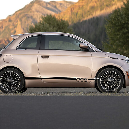 Rocker Panneer Pin Stripe Decal Double Stripe Side Graphics Stripes For Fiat 500

