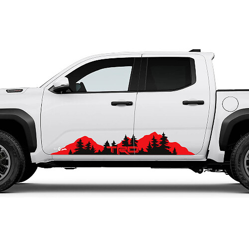 TRD OFF Side Mountains Trees Rocker Panneer Stickers Autocollants pour Toyota Tacoma
